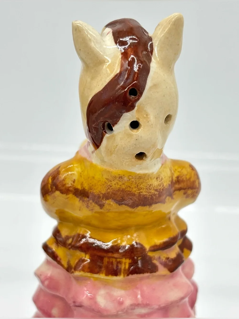 Vintage Japan Anthropomorphic MCM Whimsical Horse Figural Salt Pepper Shaker Set